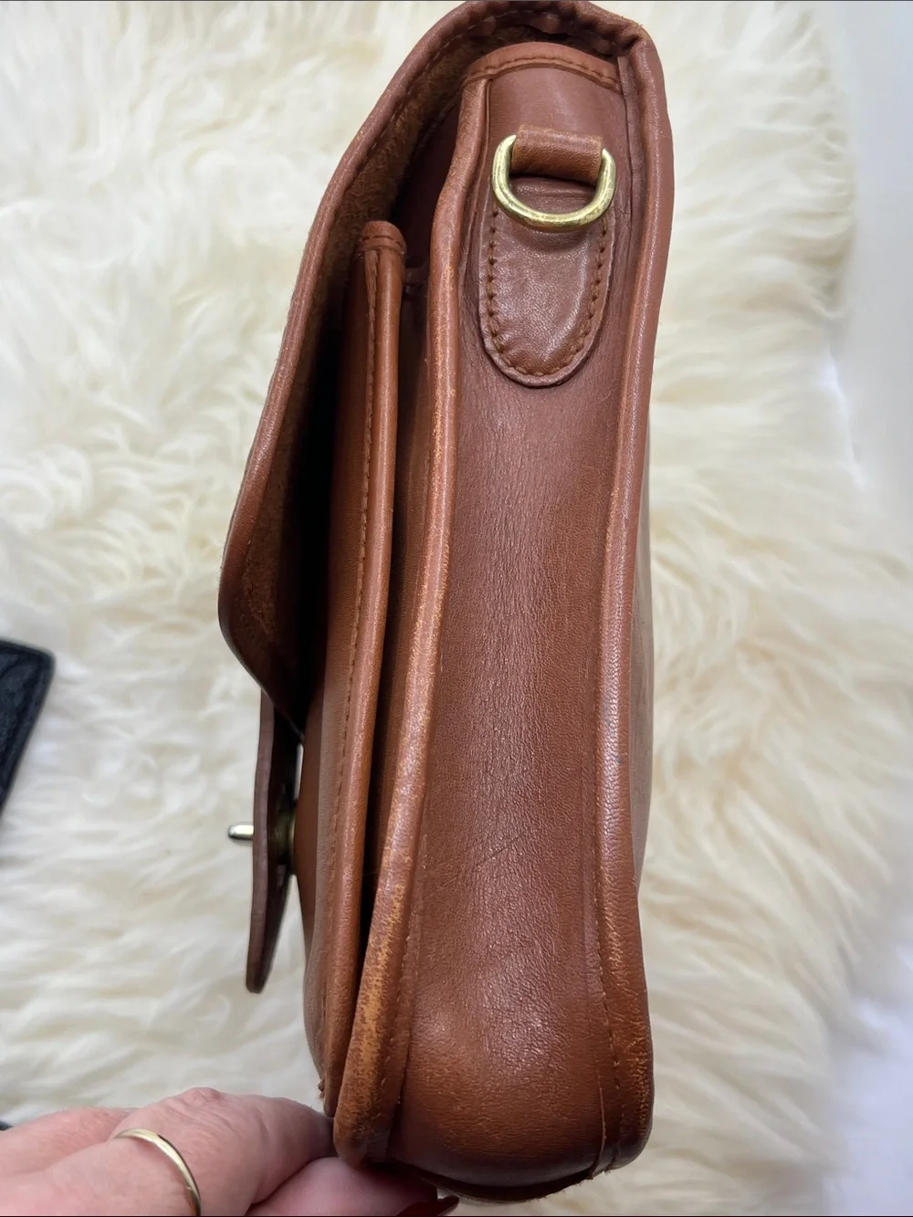 🍄 Vintage 90’s Hunt Club Brown Leather Top-Handle